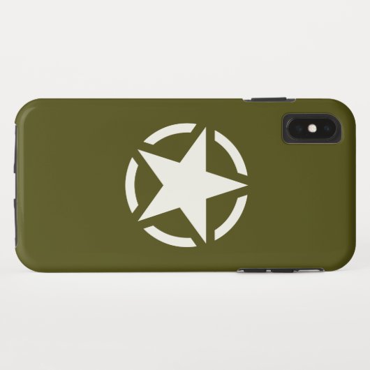 Star Stencil Classic on Khaki Green Case-Mate iPhone Case (Achterkant (horizontaal))