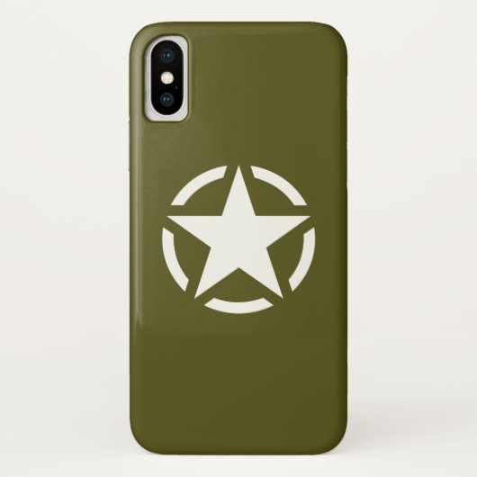 Star Stencil Classic on Khaki Green Case-Mate iPhone Case (Achterkant)