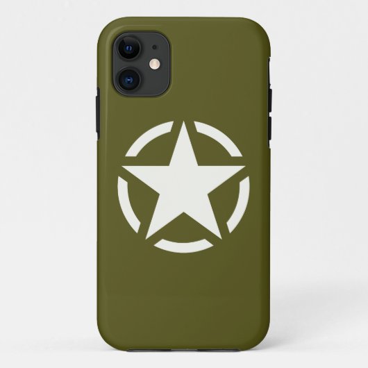 Star Stencil Classic on Khaki Green Case-Mate iPhone Case (Achterkant)