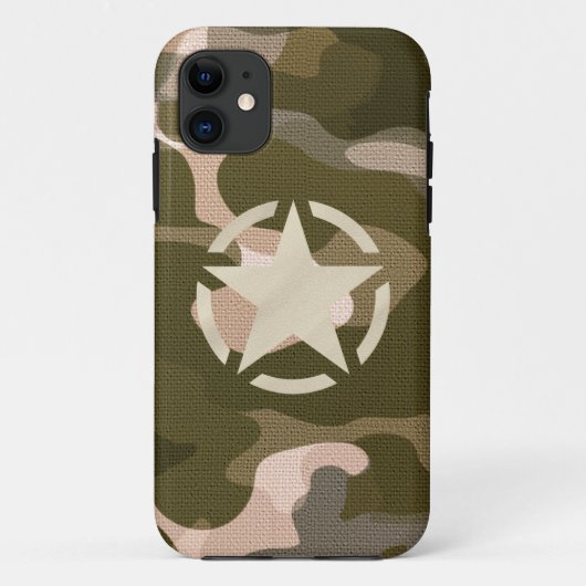 Star Stencil  Decal on Camo Style iPhone Ca Case-Mate iPhone Case (Achterkant)