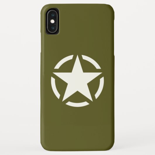 Star Stencil Decal on Khaki Green Case-Mate iPhone Case (Achterkant)
