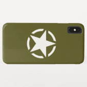 Star Stencil Decal on Khaki Green Case-Mate iPhone Case (Achterkant (horizontaal))