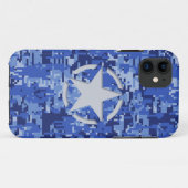 Star Stencil  Decale Navy Blue Digital Camo Case-Mate iPhone Case (Achterkant (horizontaal))