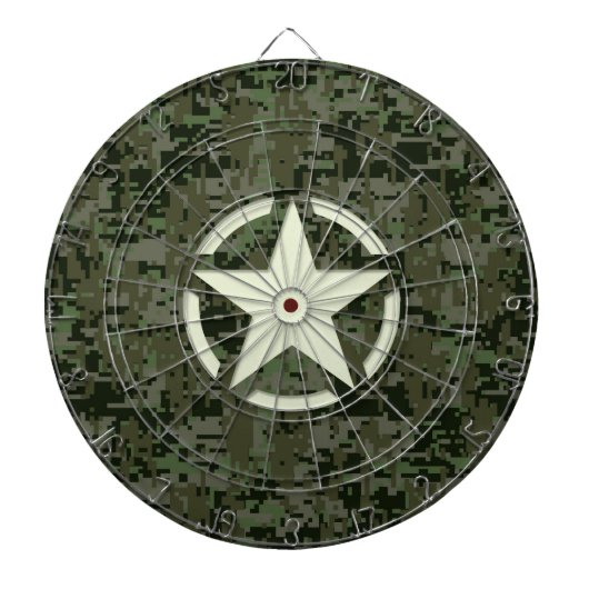 Star Stencil Digital Woodland Dartbord (Voorkant)