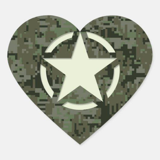 Star Stencil Digital Woodland Hart Sticker (Voorkant)