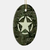 Star Stencil Digital Woodland Keramisch Ornament (Rechts)