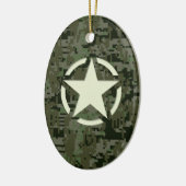 Star Stencil Digital Woodland Keramisch Ornament (Links)