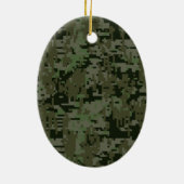 Star Stencil Digital Woodland Keramisch Ornament (Achterkant)