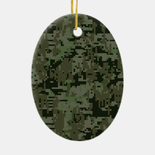 Star Stencil Digital Woodland Keramisch Ornament (Achterkant)