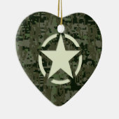 Star Stencil Digital Woodland Keramisch Ornament (Rechts)