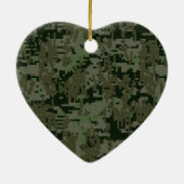 Star Stencil Digital Woodland Keramisch Ornament (Achterkant)