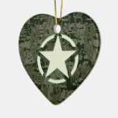 Star Stencil Digital Woodland Keramisch Ornament (Links)