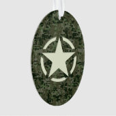 Star Stencil Digital Woodland Ornament (voorkant)