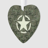 Star Stencil Digital Woodland Ornament (voorkant)