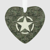 Star Stencil Digital Woodland Ornament (voorkant)