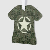 Star Stencil Digital Woodland Ornament (voorkant)