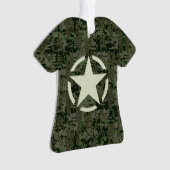 Star Stencil Digital Woodland Ornament (voorkant)