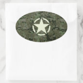 Star Stencil Digital Woodland Ovale Sticker (Tas)