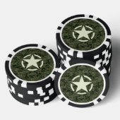 Star Stencil Digital Woodland Poker Chips (Opstapeling)