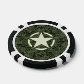 Star Stencil Digital Woodland Poker Chips (Enkel)