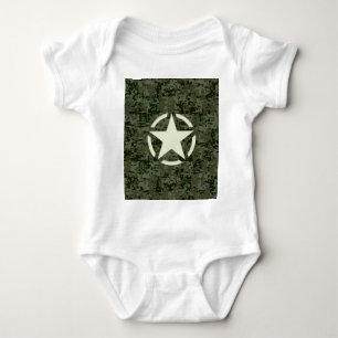 Star Stencil Digital Woodland Romper