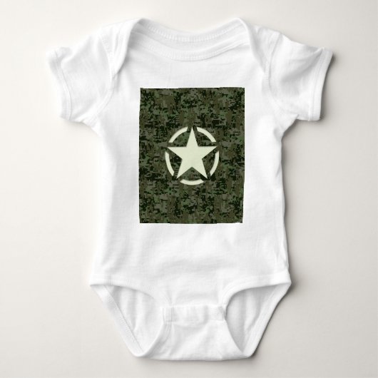 Star Stencil Digital Woodland Romper (Voorkant)