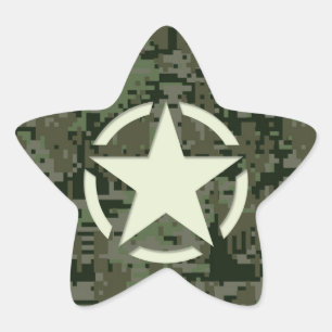 Star Stencil Digital Woodland Ster Sticker