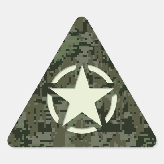 Star Stencil Digital Woodland Sticker (Voorkant)