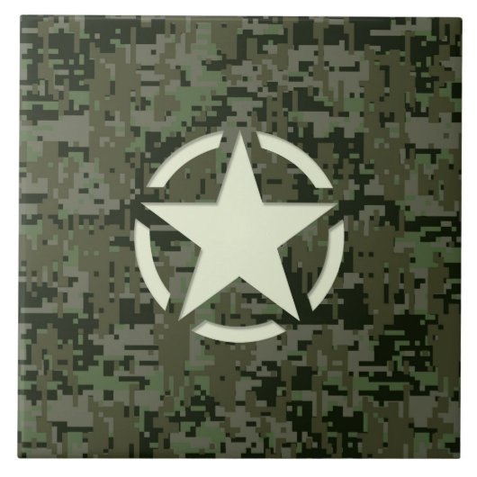 Star Stencil Digital Woodland Tegeltje (Voorkant)