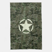 Star Stencil Digital Woodland Theedoek (Verticaal)