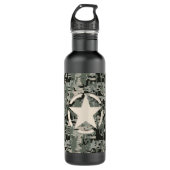 Star Stencil  digitale camouflage stijl Waterfles (Voorkant)