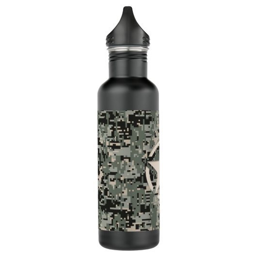 Star Stencil  digitale camouflage stijl Waterfles (Links)