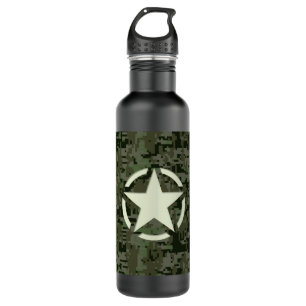 Star Stencil  digitale camouflage stijl Waterfles