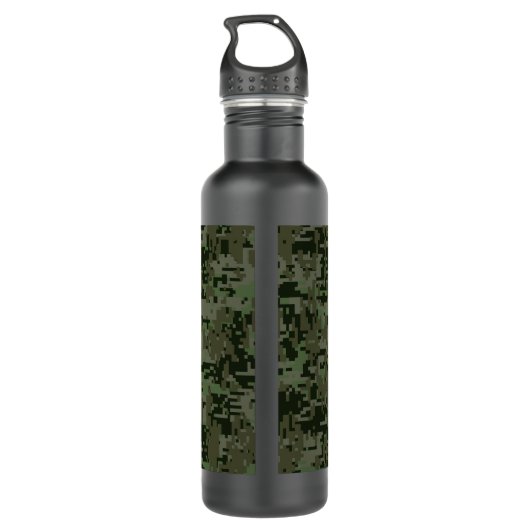 Star Stencil  digitale camouflage stijl Waterfles (Achterkant)