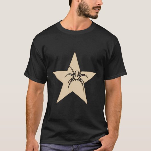 Star Stencil Graffiti Art Egirl Grunge Emo Gothic T-shirt (Voorkant)