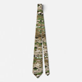 Star Stencil  Khaki Decal over Camo Style Stropdas (Voorkant)