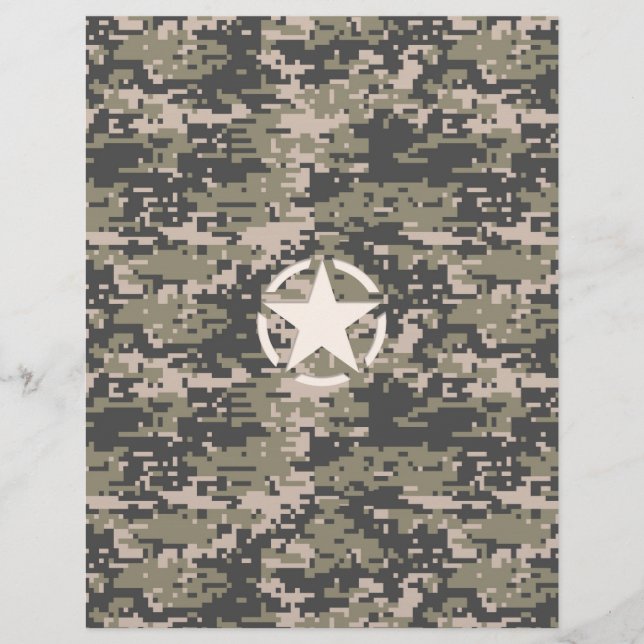 Star Stencil  Label Digital Khaki Style (Voorkant)