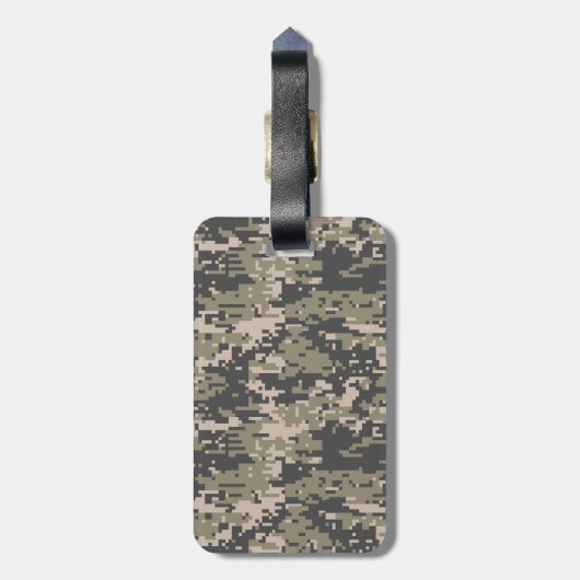 Star Stencil  Label Digital Khaki Style Bagagelabel (Achterkant verticaal)