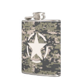 Star Stencil  Label Digital Khaki Style Heupfles (Links)