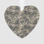 Star Stencil Label Digital Khaki Style Ornament (achterkant)