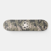 Star Stencil Label Digital Khaki Style Persoonlijk Skateboard (Horizontaal)