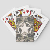 Star Stencil Label Digital Khaki Style Pokerkaarten (Achterkant)