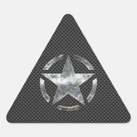 Star Stencil Label Koolstofvezelstijl (Voorkant)