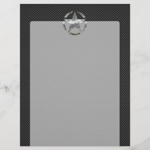 Star Stencil Label Koolstofvezelstijl