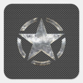 Star Stencil  Label Koolstofvezelstijl (Voorkant)