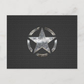 Star Stencil  Label Koolstofvezelstijl Briefkaart (Voorkant)