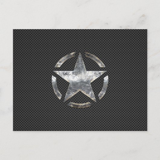 Star Stencil  Label Koolstofvezelstijl Briefkaart (Voorkant)