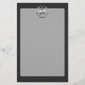 Star Stencil  Label Koolstofvezelstijl Briefpapier (Voorkant)