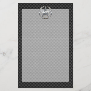 Star Stencil  Label Koolstofvezelstijl Briefpapier