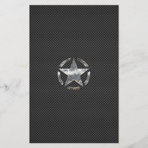 Star Stencil  Label Koolstofvezelstijl Briefpapier
